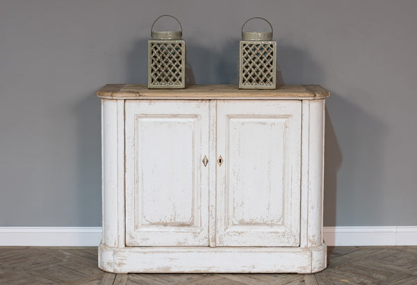 Sarreid Stephano Two Door Sideboard With Removable Shelf - Reclaimed Pine In Antique Whitewash Finish White  40118