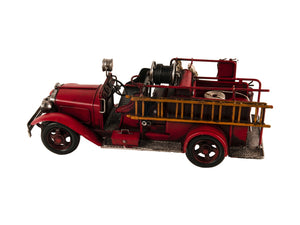 Homeroots 6" Red Metal Hand Painted Model Car Tabletop Sculpture  Metal 401191