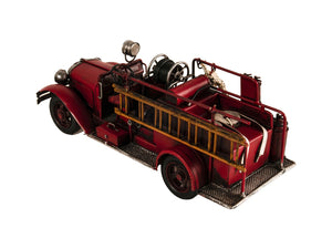 Homeroots 6" Red Metal Hand Painted Model Car Tabletop Sculpture  Metal 401191