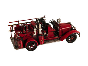 Homeroots 6" Red Metal Hand Painted Model Car Tabletop Sculpture  Metal 401191