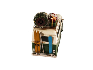 Homeroots C1960s Volkswagen Christmas Bus Sculpture  Metal 401196