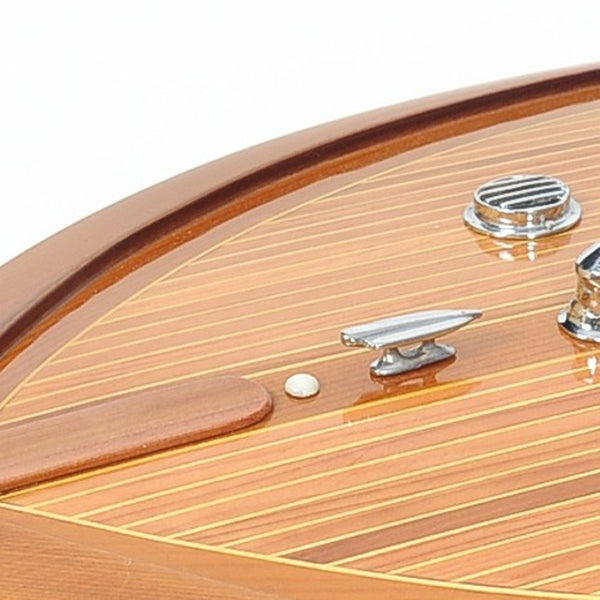 HomeRoots Riva Aquarama Speedboat Model - Handcrafted Cedar Replica with Authentic 1960s Italian Elegance 401200