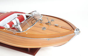 HomeRoots Riva Aquarama Speedboat Model - Handcrafted Cedar Replica with Authentic 1960s Italian Elegance 401200