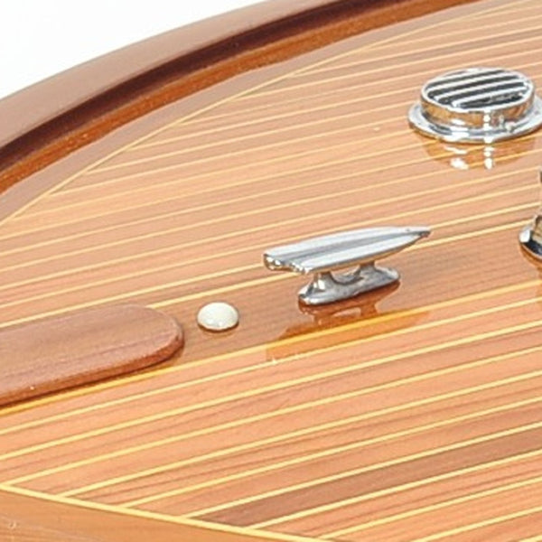 HomeRoots Riva Aquarama Speedboat Model - Handcrafted Cedar Replica with Authentic 1960s Italian Elegance 401200