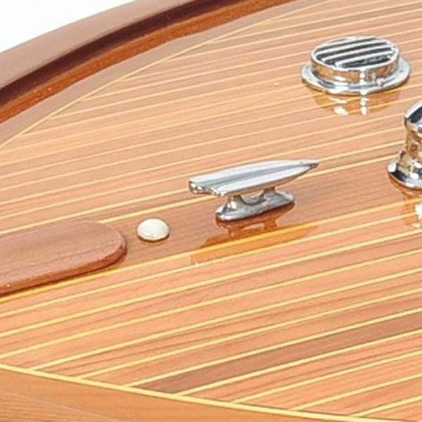 HomeRoots Riva Aquarama Speedboat Model - Handcrafted Cedar Replica with Authentic 1960s Italian Elegance 401200