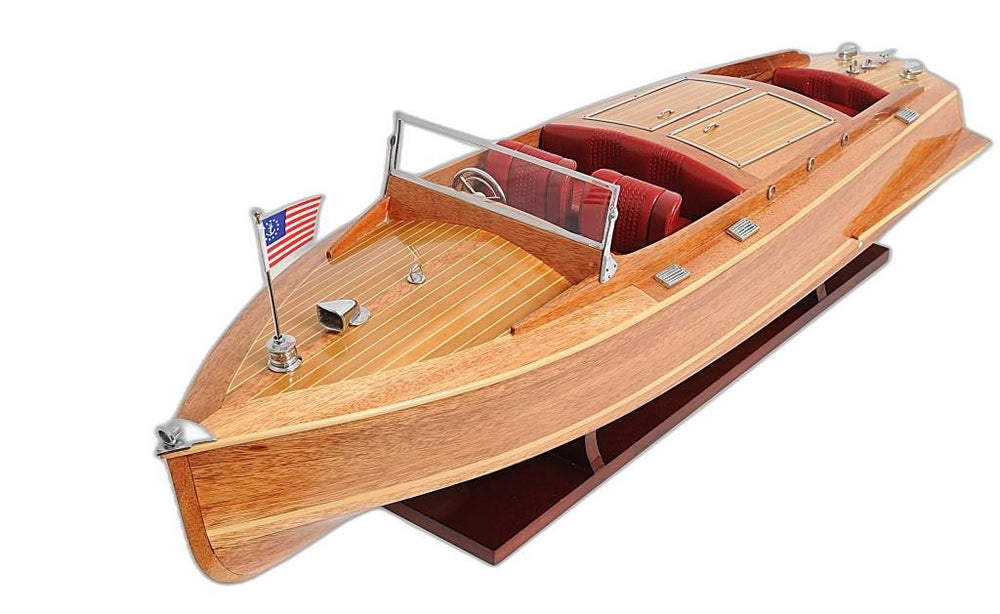 Homeroots C1938 Chris Craft Runabout Large Model  Solid Wood 401203