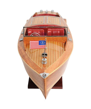 HomeRoots c1938 Chris Craft Runabout Handcrafted Model – Stunning Nautical Decor with Authentic Details & Finish 401203
