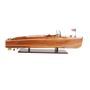 HomeRoots c1938 Chris Craft Runabout Handcrafted Model – Stunning Nautical Decor with Authentic Details & Finish 401203