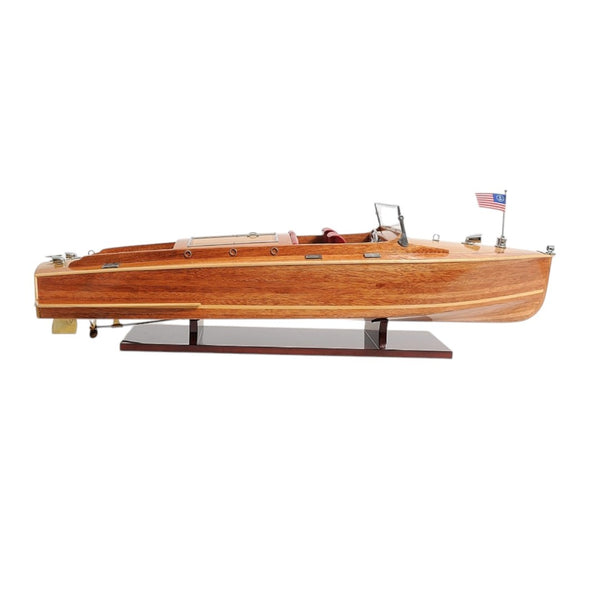 HomeRoots c1938 Chris Craft Runabout Handcrafted Model – Stunning Nautical Decor with Authentic Details & Finish 401203