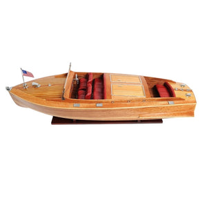 HomeRoots c1938 Chris Craft Runabout Handcrafted Model – Stunning Nautical Decor with Authentic Details & Finish 401203