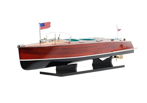 Homeroots C1928 Chris Craft Triple Cockpit Large Painted Model  Solid Wood 401204