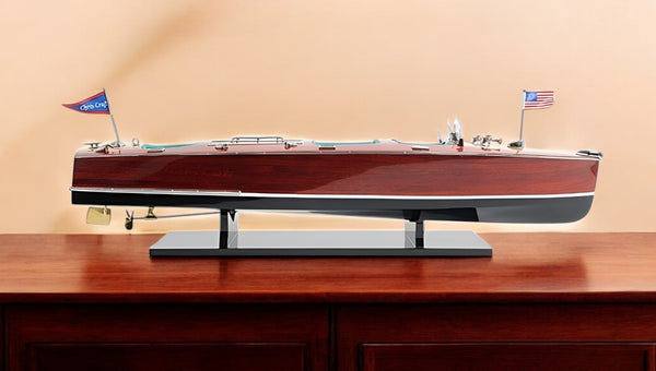 Homeroots C1928 Chris Craft Triple Cockpit Large Painted Model  Solid Wood 401204