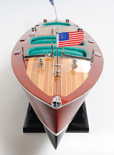 Homeroots C1928 Chris Craft Triple Cockpit Large Painted Model  Solid Wood 401204