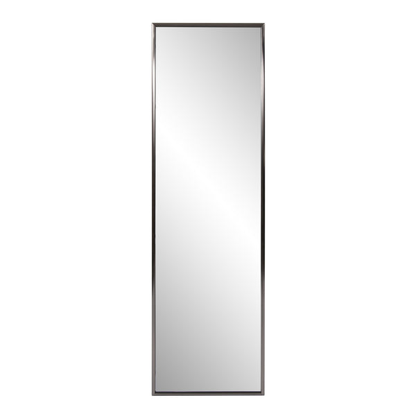 Homeroots 60" Gray Metal Framed Full Length Hanging Mirror  Stainless Steel 401207