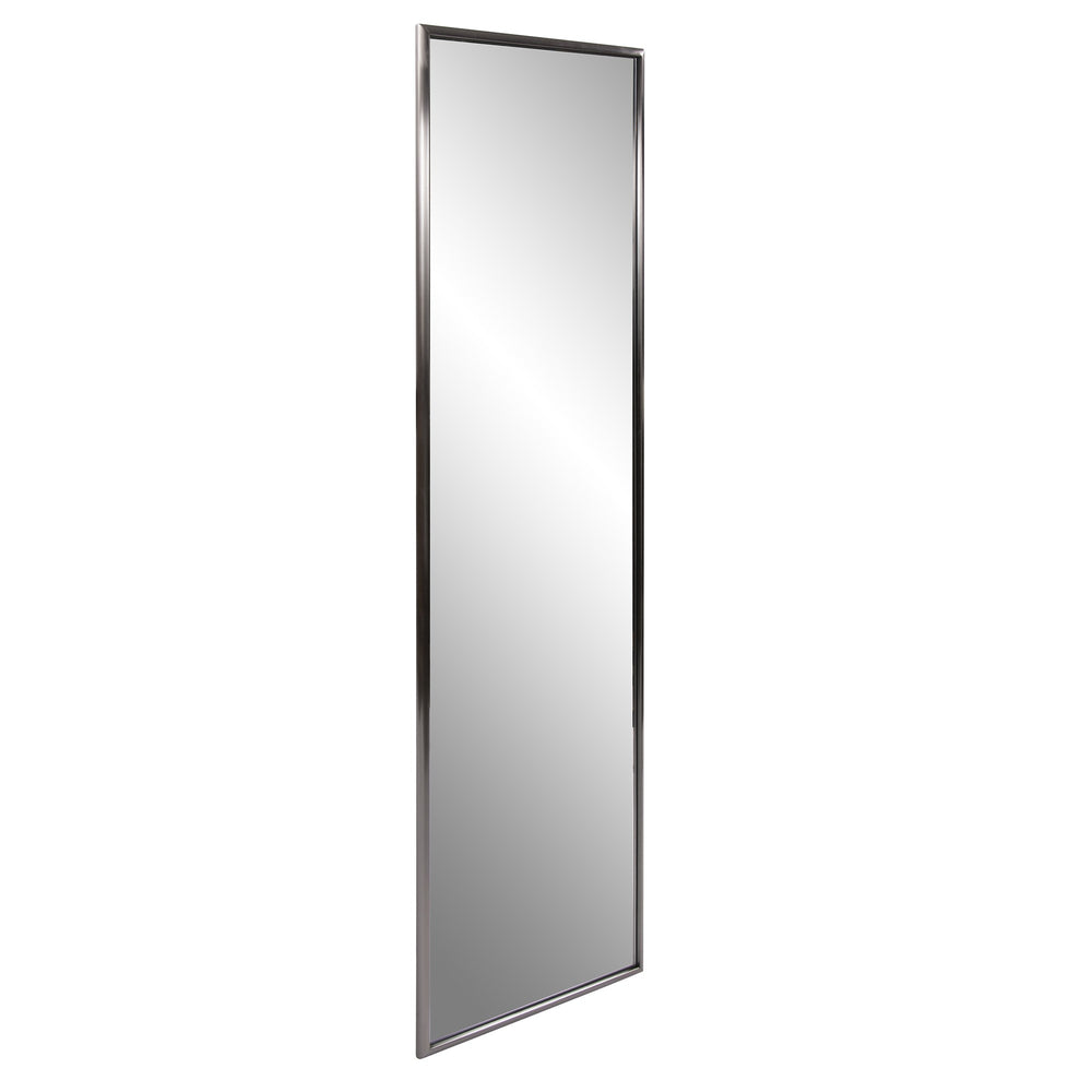 Homeroots 60" Gray Metal Framed Full Length Hanging Mirror  Stainless Steel 401207