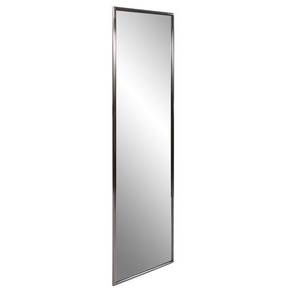 Homeroots 60" Gray Metal Framed Full Length Hanging Mirror  Stainless Steel 401207