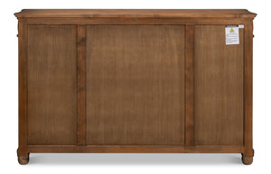 Sarreid Diamond Wall Sideboard With Whitewash Finish - Reclaimed Pine, 3 Shelves & 3 Drawers For Storage White  40121