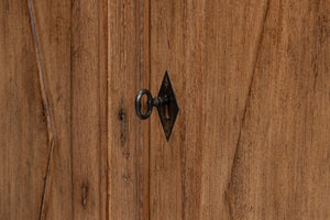 Sarreid Diamond Wall Sideboard In Rich Brown - Stylish Reclaimed Pine With 3 Drawers & 3 Removable Shelves Brown  40121-2