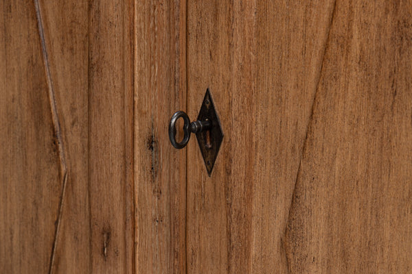 Sarreid Diamond Wall Sideboard In Rich Brown - Stylish Reclaimed Pine With 3 Drawers & 3 Removable Shelves Brown  40121-2