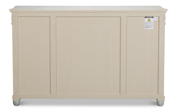 Sarreid Diamond Wall Sideboard In Blue/Grey - Stylish Reclaimed Pine With 3 Shelves & 3 Drawers For Storage Blue  40121-7