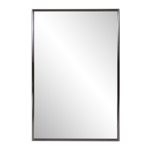 Homeroots 36" Gray Metal Framed Accent Mirror  Stainless Steel 401213