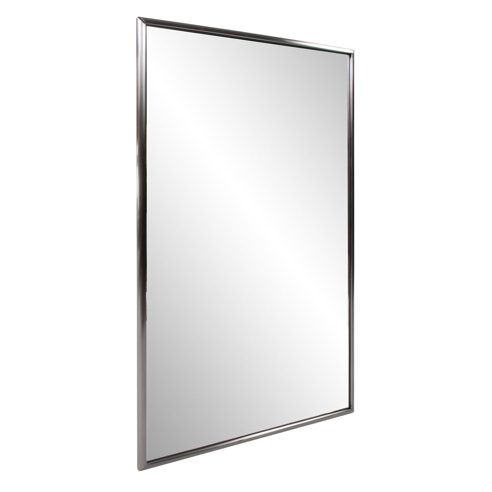 Homeroots 36" Gray Metal Framed Accent Mirror  Stainless Steel 401213