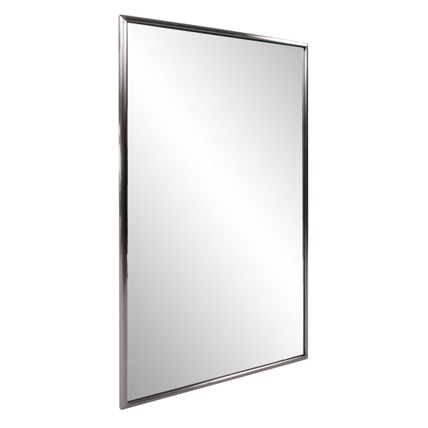 Homeroots 36" Gray Metal Framed Accent Mirror  Stainless Steel 401213