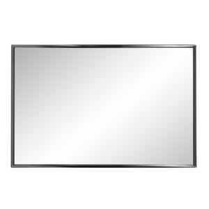 Homeroots 36" Gray Metal Framed Accent Mirror  Stainless Steel 401213