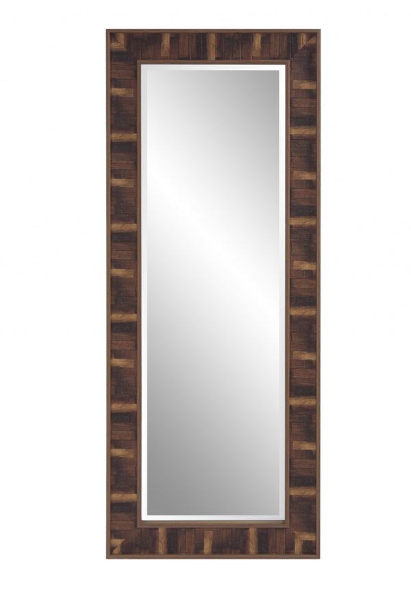Homeroots 60" Gray Plastic Framed Full Length Hanging Mirror  Polystyrene 401214