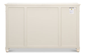 Sarreid Diamond Wall Sideboard With Whitewash Finish - Reclaimed Pine, 3 Shelves & 3 Drawers For Storage White  40121