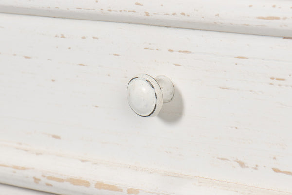 Sarreid Diamond Wall Sideboard With Whitewash Finish - Reclaimed Pine, 3 Shelves & 3 Drawers For Storage White  40121