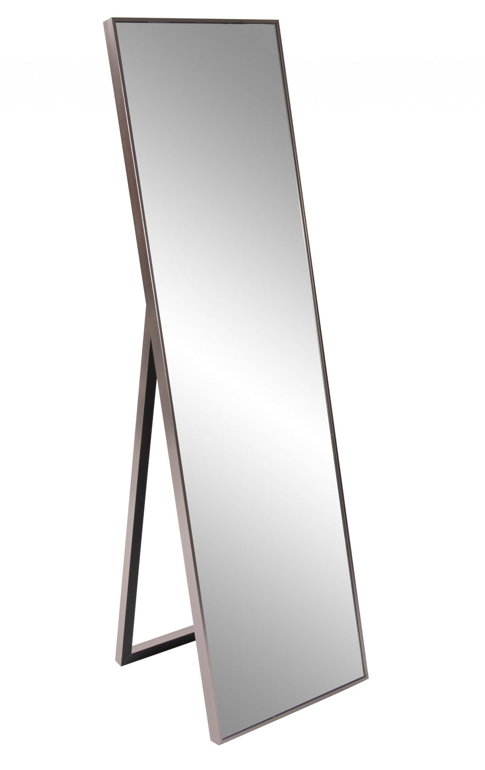 Homeroots Sleek Brushed Brass Rectangular Full Length Standing Mirror  Polystyrene 401220
