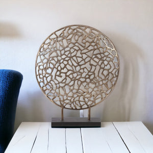 Homeroots Bronze And Black Abstract Coral Sculpture  Metal 401226