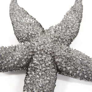 Homeroots 19" Silver Pewter Textured Starfish Wall Art  Resin 401229