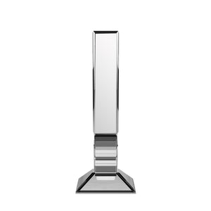 Homeroots Beveled Mirrored Panel Art Deco Tall Vase  Manufactured Wood 401236