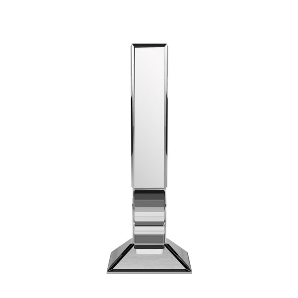 Homeroots Beveled Mirrored Panel Art Deco Tall Vase  Manufactured Wood 401236