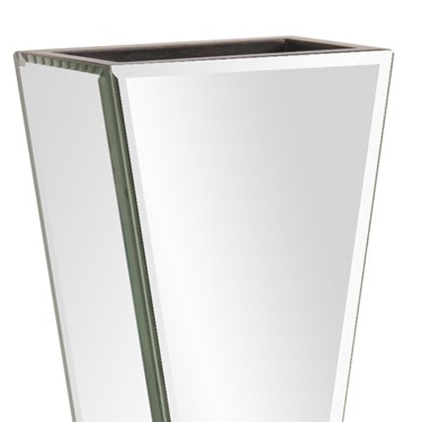 Homeroots Beveled Mirrored Panel Art Deco Tall Vase  Manufactured Wood 401236
