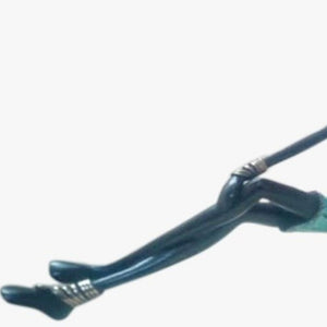 Homeroots West African Vintage Hand Cast Bronze Female Figurine From Burkina Faso In Sky Blue Dress  Cast Iron 401239