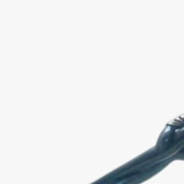 Homeroots West African Vintage Hand Cast Bronze Female Figurine From Burkina Faso In Sky Blue Dress  Cast Iron 401239