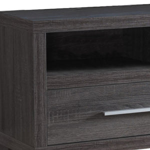 Homeroots 60" Gray Cabinet Enclosed Storage Tv Stand  Manufactured Wood 401247