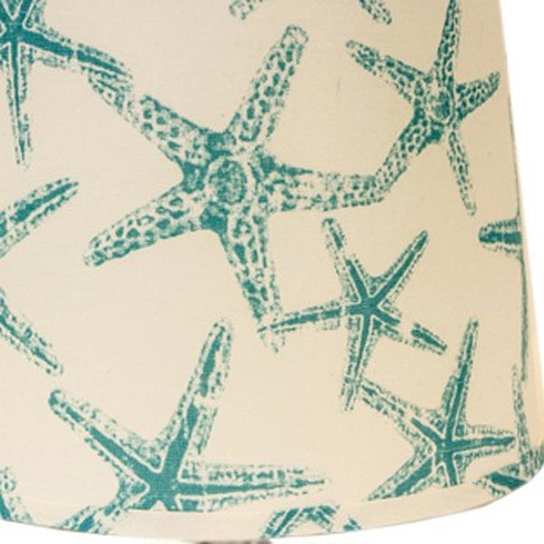 Homeroots 20" Clear Standard Table Lamp With Ivory Shade   401255