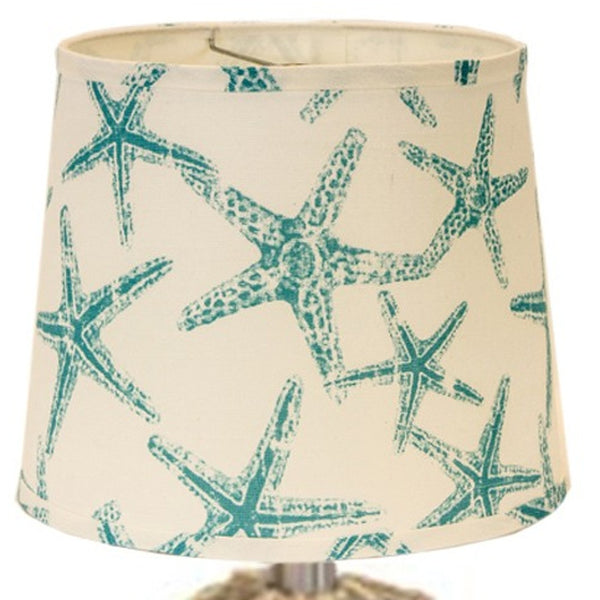 Homeroots 20" Clear Standard Table Lamp With Ivory Shade   401255