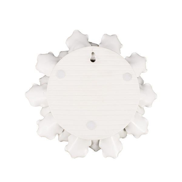 Homeroots 9" Off White Sculptural Flower Ceramic Wall Decor  Ceramic 401280