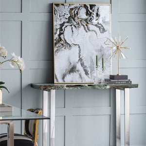HomeRoots Set of Two White Framed Art Pieces - Handcrafted Modern Decor for Stylish Home Interiors & Versatile Display 401282