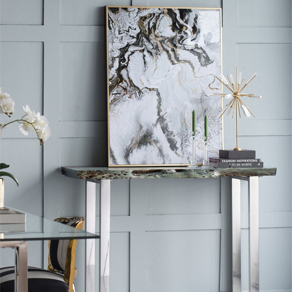 HomeRoots Set of Two White Framed Art Pieces - Handcrafted Modern Decor for Stylish Home Interiors & Versatile Display 401282