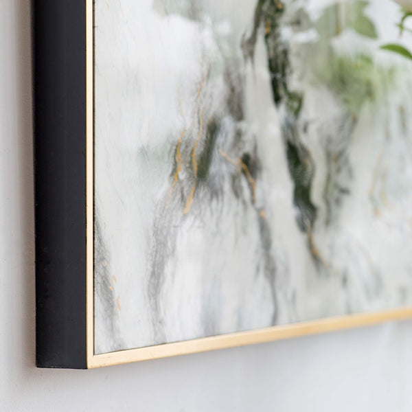 HomeRoots Set of Two White Framed Art Pieces - Handcrafted Modern Decor for Stylish Home Interiors & Versatile Display 401282
