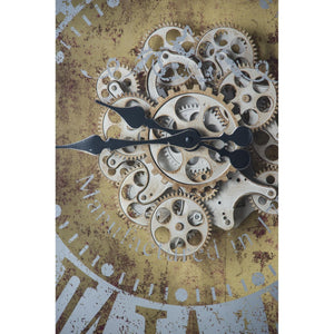Homeroots Silver And Gold Antique Style Square Wall Clock  50% Metal,40% Glass,10% Palstic 401294