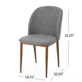 Christopher Knight Home® - Noble House - Anastasia Light Grey Fabric Dining Chairs - Set of 2