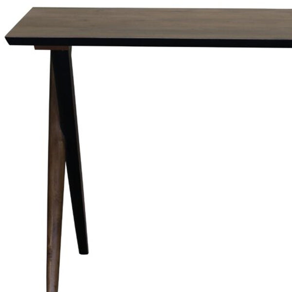 Homeroots 48" Brown Solid Wood Writing Desk   401504