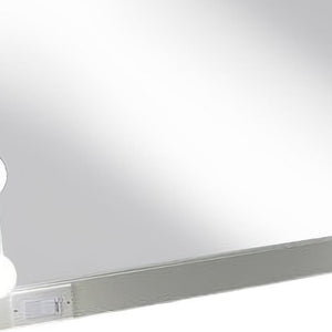 Homeroots 28" White Wood Framed Accent Mirror  Wood 401505